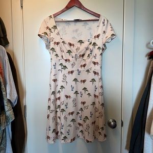 Animal + nature print dress. Size medium.